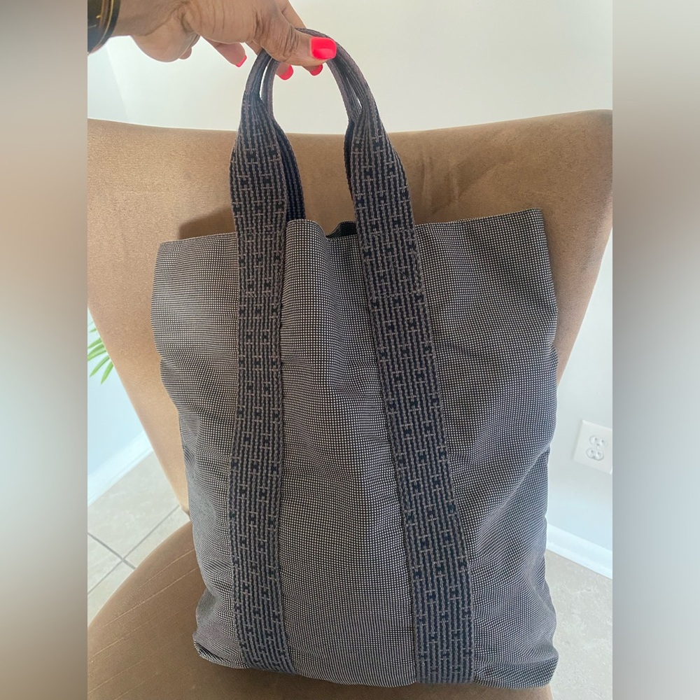 Authentic Hermes Gray Tote Bag